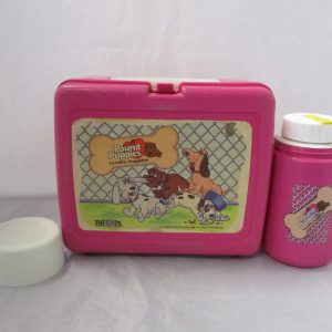 1986 Pound Puppies Lunchbox with Thermos