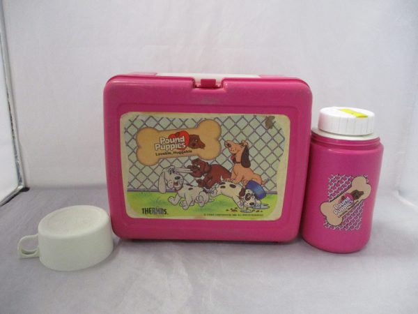 1986 Pound Puppies Lunchbox with Thermos