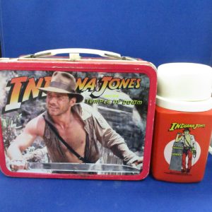 1984 Metal Indiana Jones And The Temple Of Doom Lunchbox W/ Thermos