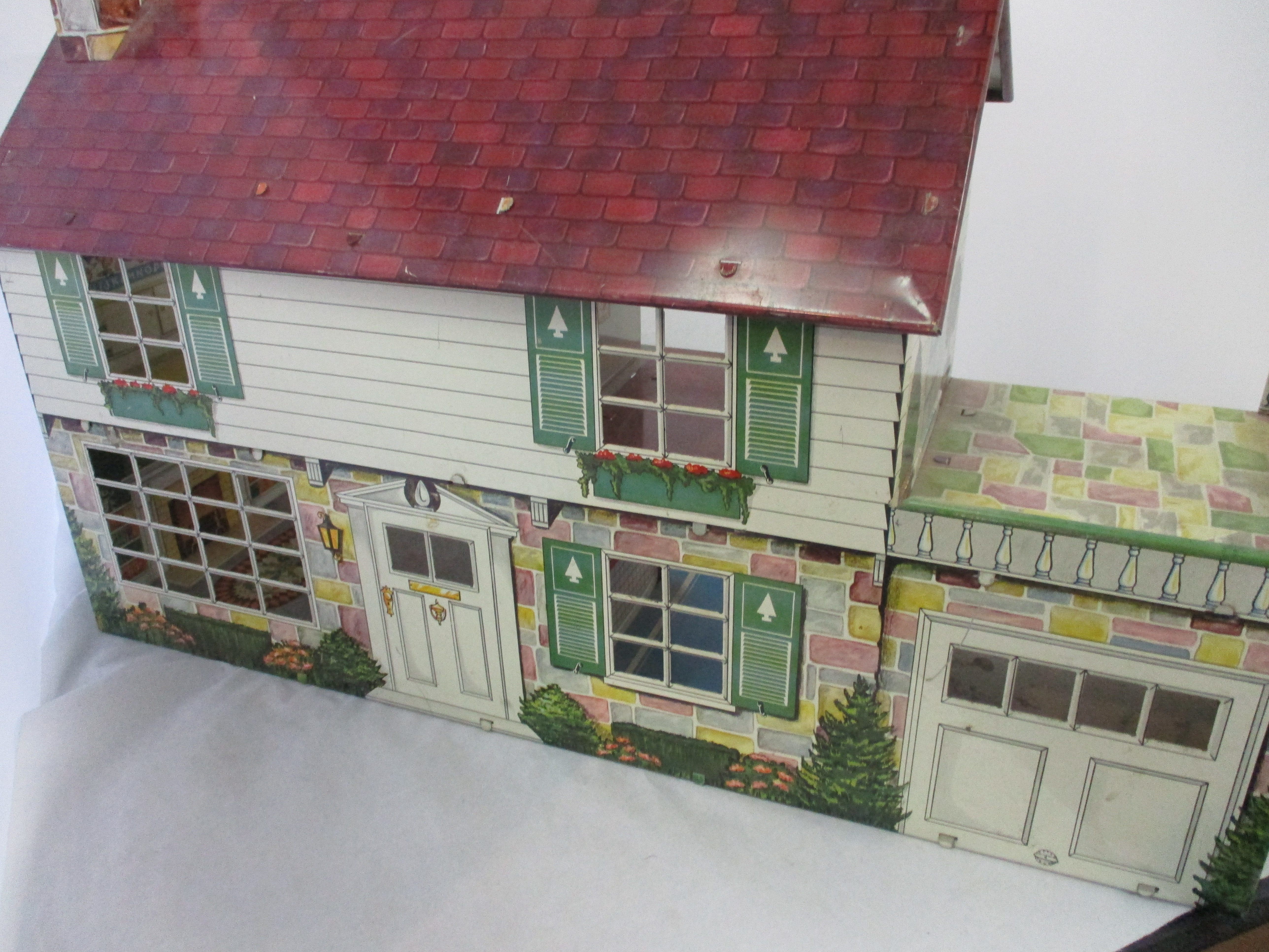 Marx Tin-Litho Dollhouse with Disney Nursery/Bedroom 1950's