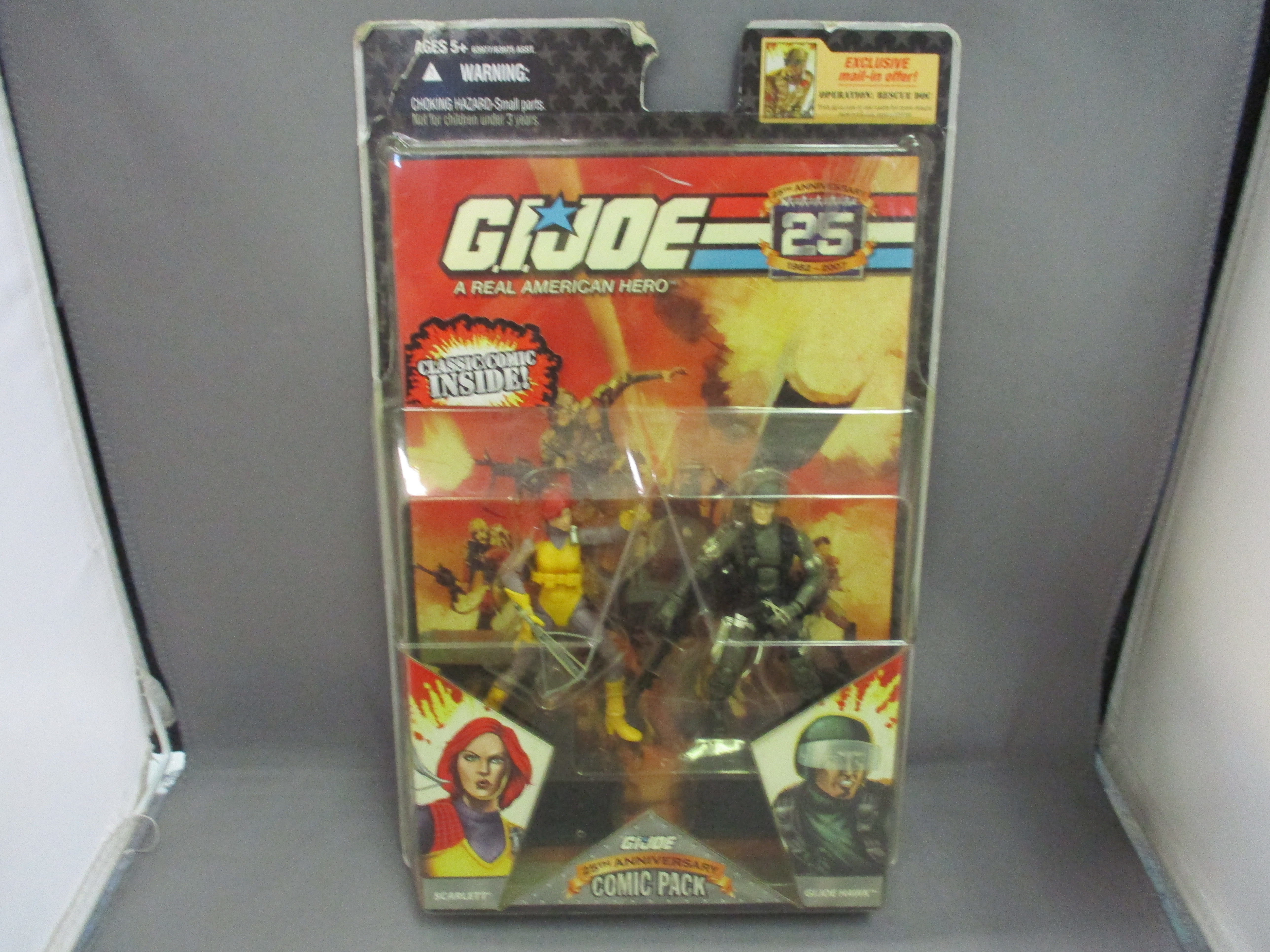 G.I. Joe 25th Anniversary Comic Pack Scarlett and GI Joe Hawk