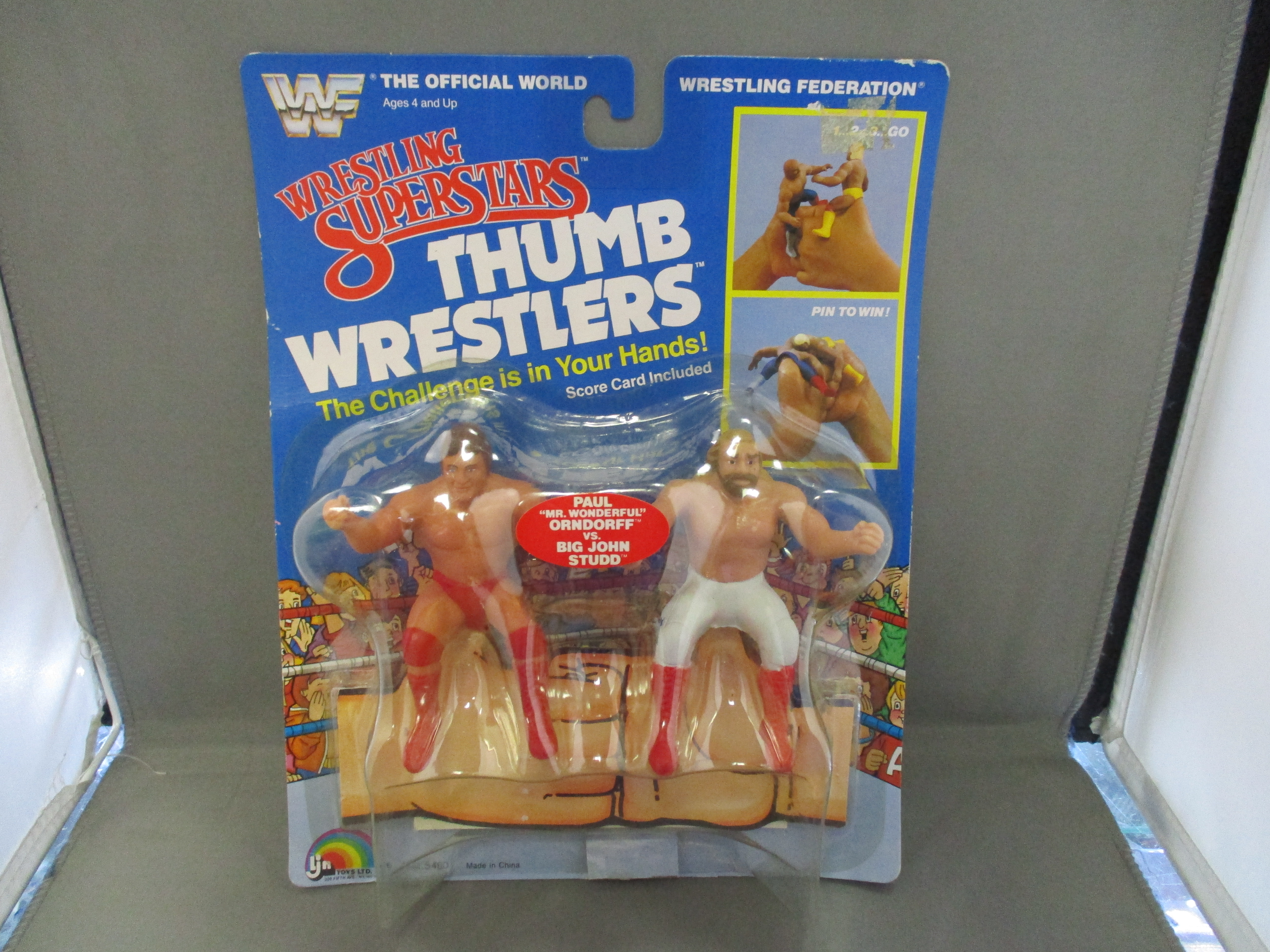 WWE LJN Wrestling Superstars Bendies Thumb Wrestlers Paul "Mr. Wonderful" Orndorff and Big John Studd 2 pack