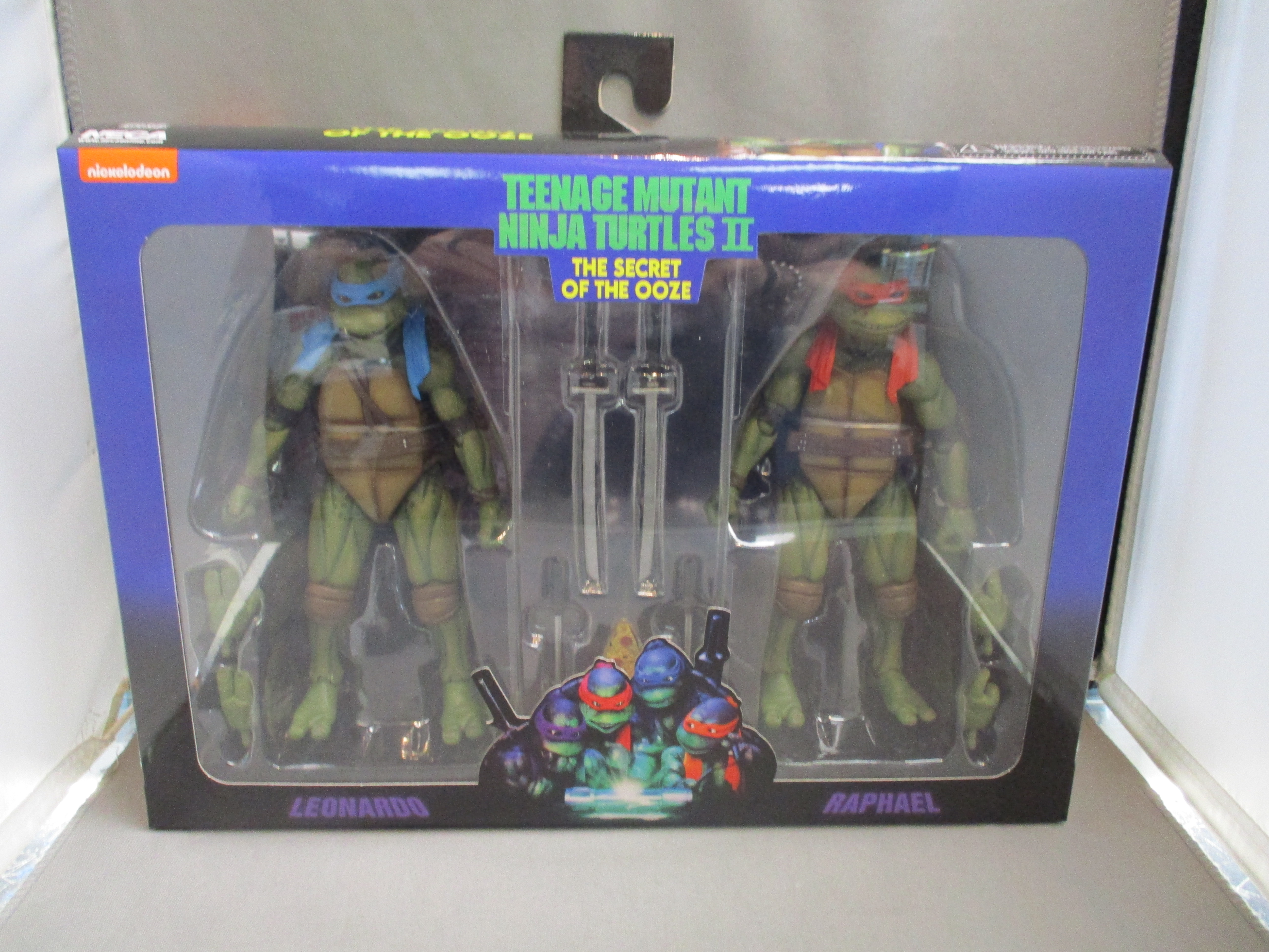 NECA TMNT II Secret Of The Ooze Leonardo/Raphael 2 Pack