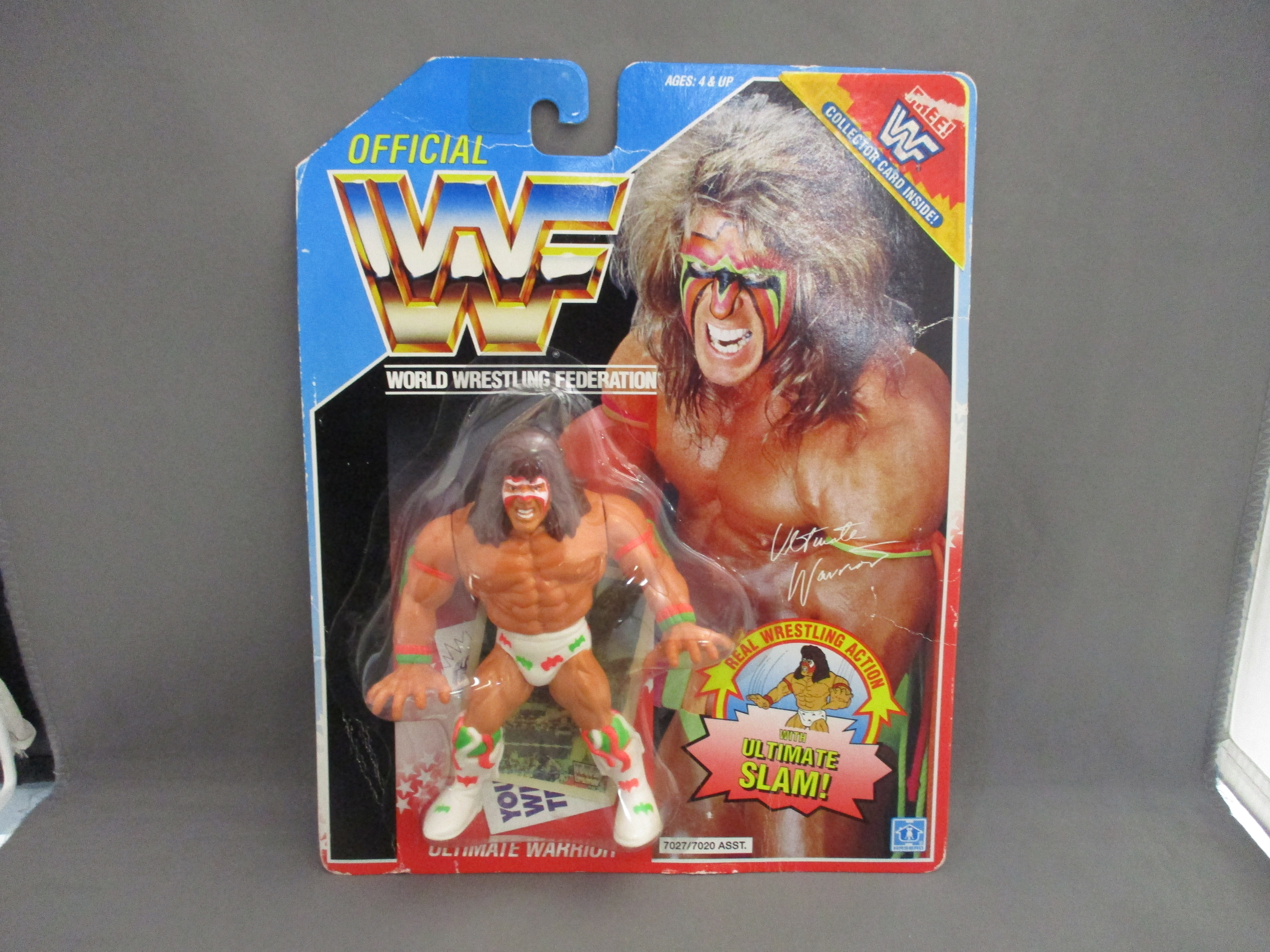 WWF Blue Card Series 2 Ultimate Warrior with Summer Slam Collector Card