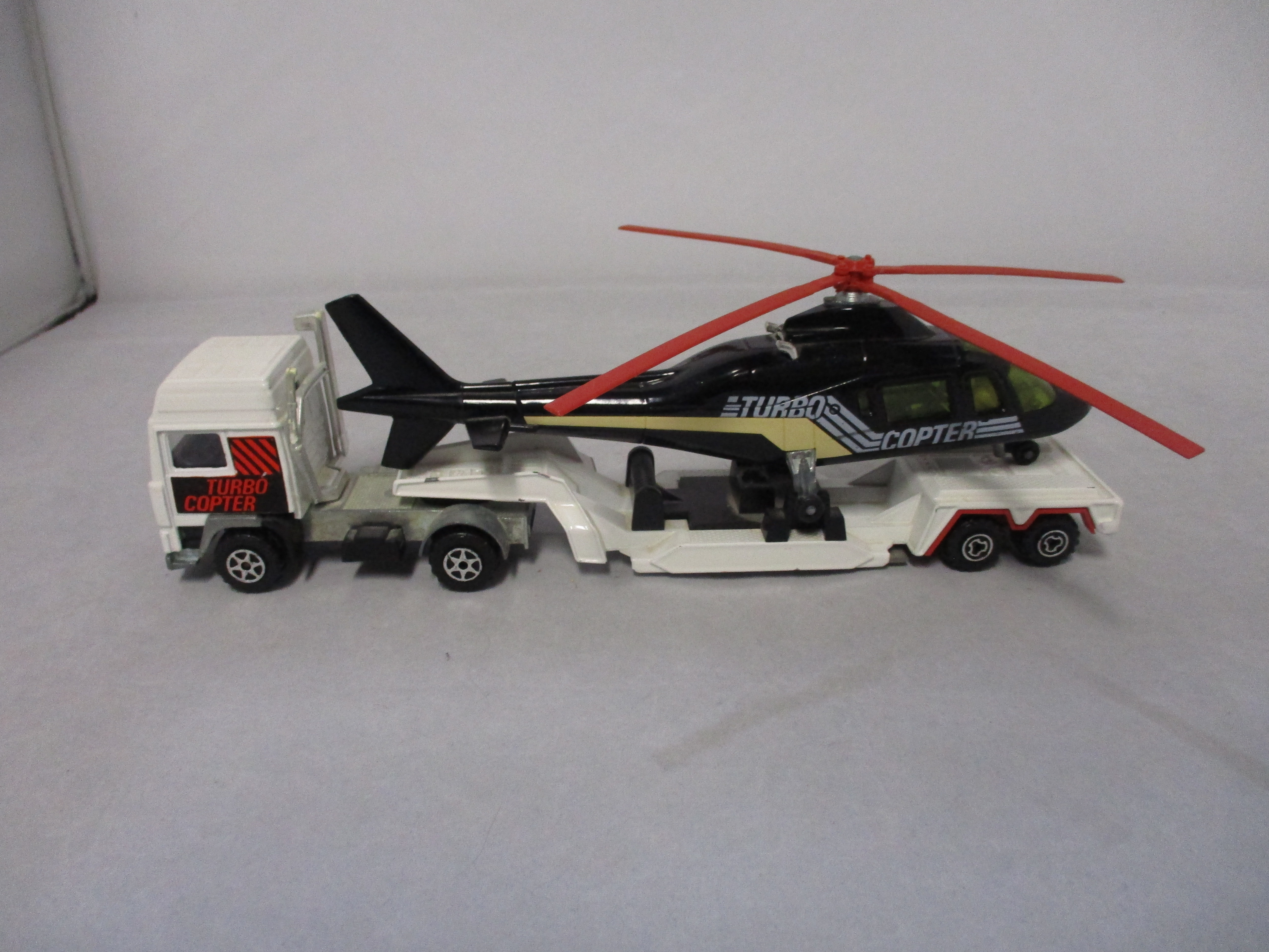 Diecast Majorette Turbo Copter and Hauler