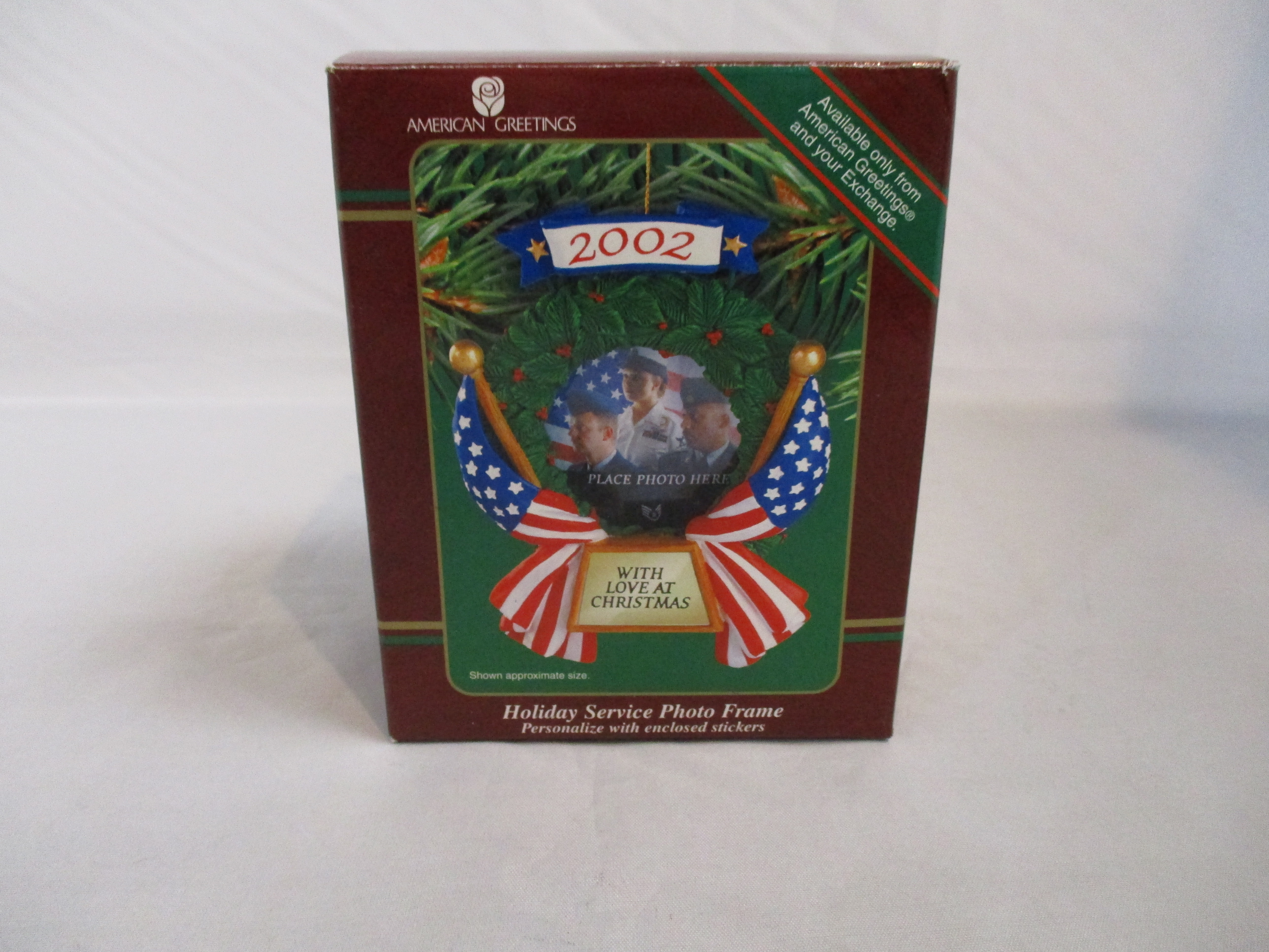 American Greetings 2002 Holiday Service Photo Frame Ornament