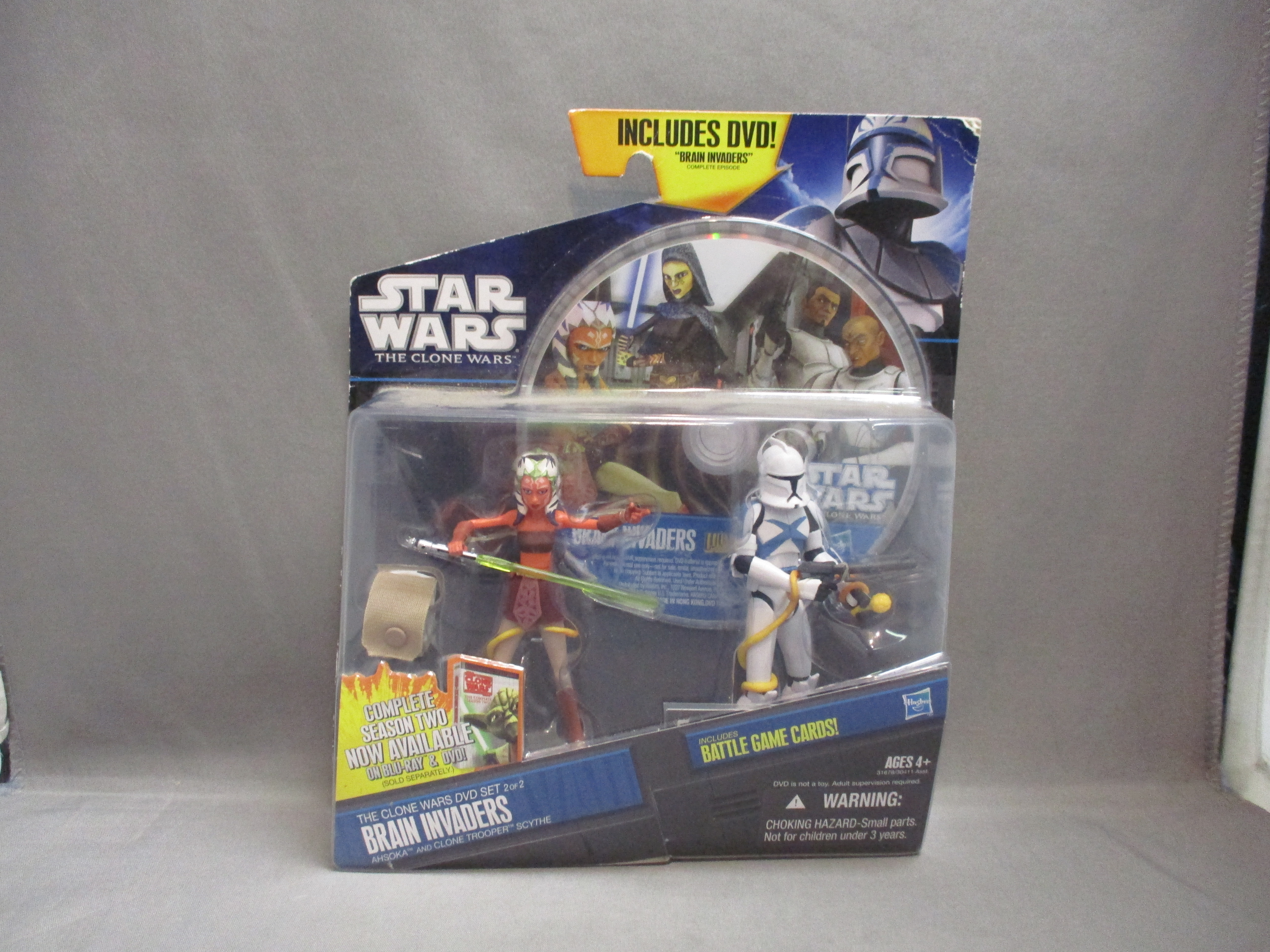 The Clone Wars Brain Invaders Figure Set Ahsoka & Scythe With Dvd