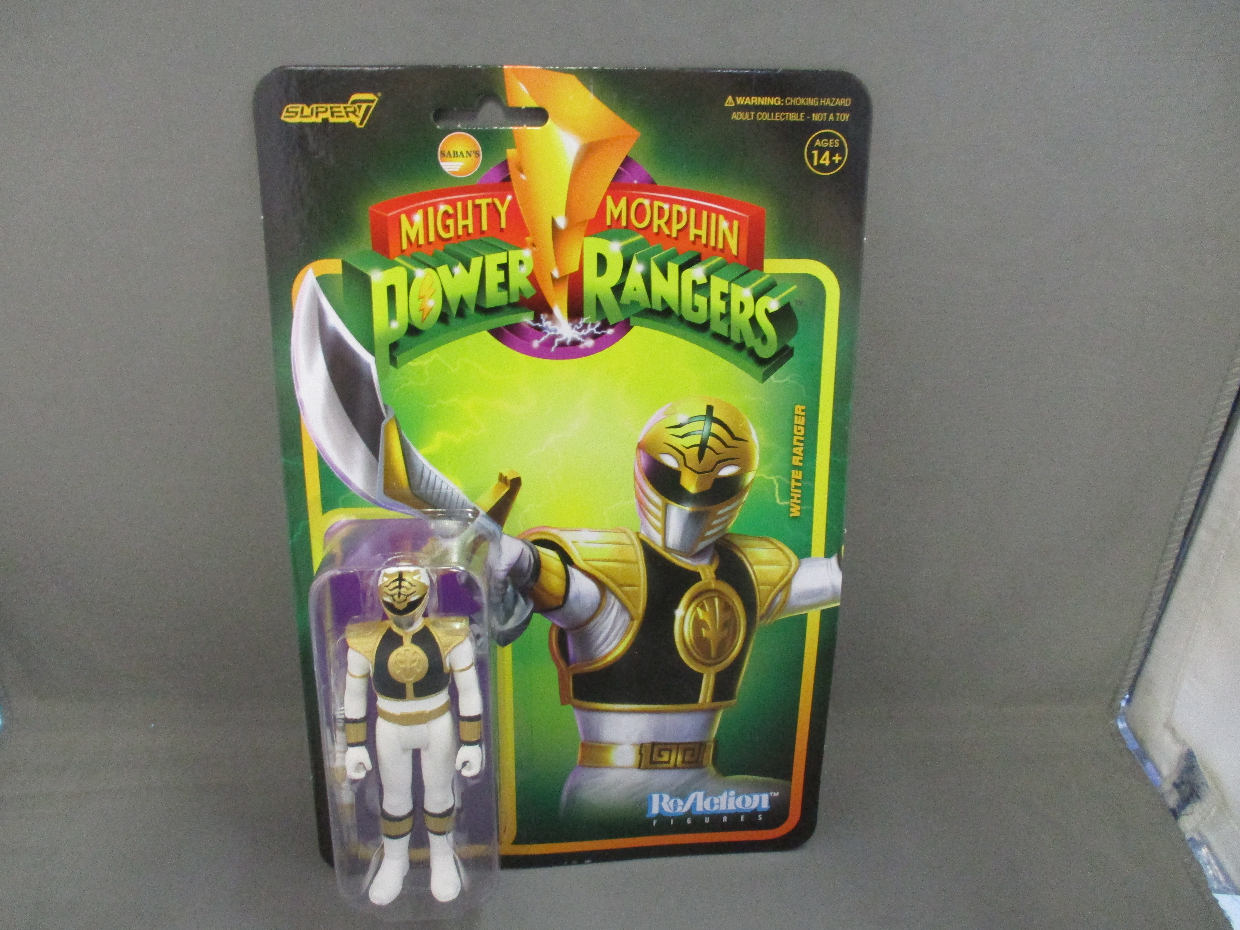 Super7 Mighty Morphin' Power Rangers ReAction White Ranger