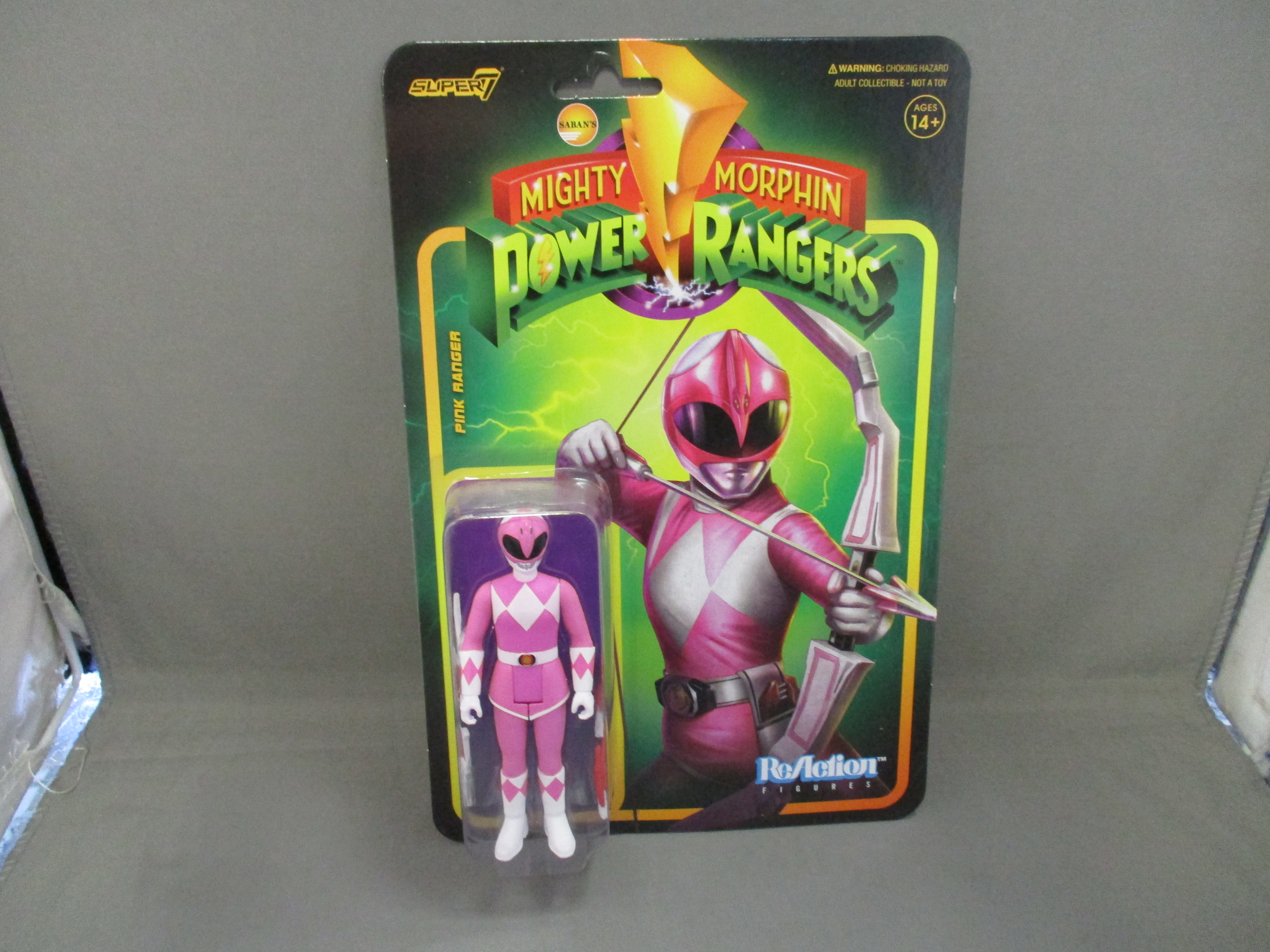 Super7 Mighty Morphin' Power Rangers ReAction Pink Ranger