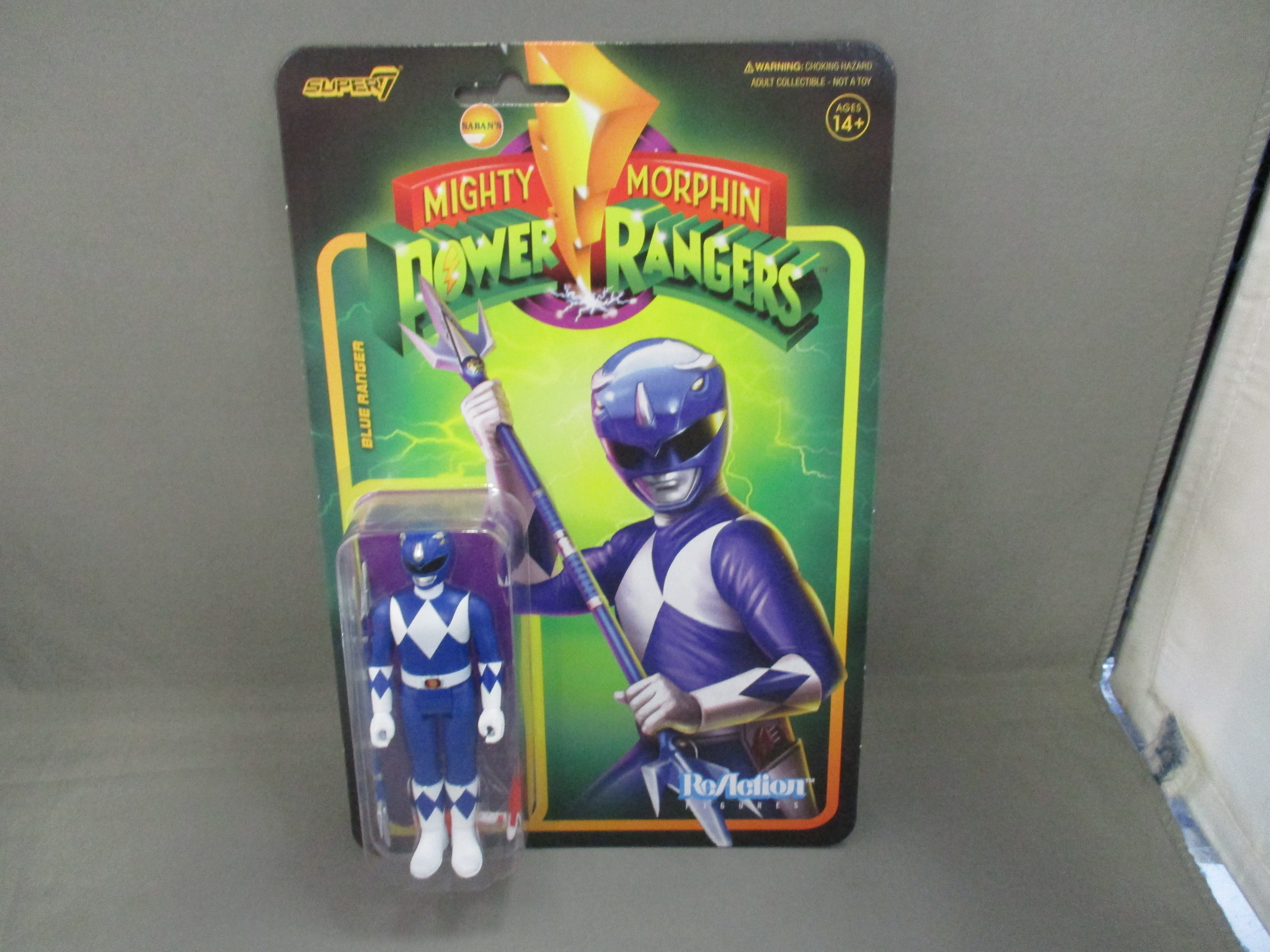 Super7 Mighty Morphin' Power Rangers ReAction Blue Ranger