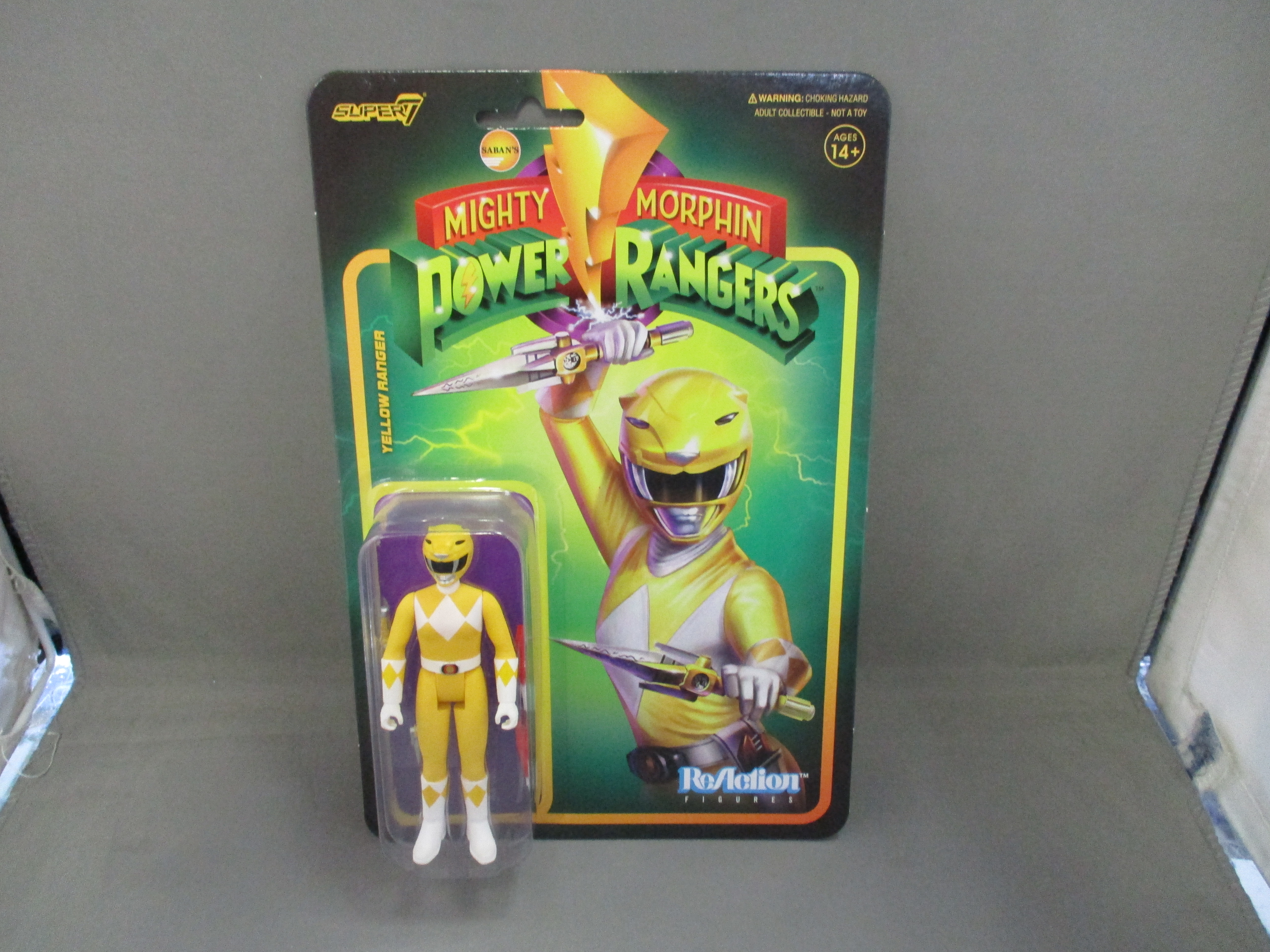 Super7 Mighty Morphin' Power Rangers ReAction Yellow Ranger