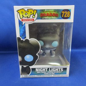 Funko POP! How To Train Your Dragon The Hidden World #728 Night Lights (Black and White with Blue Eyes)