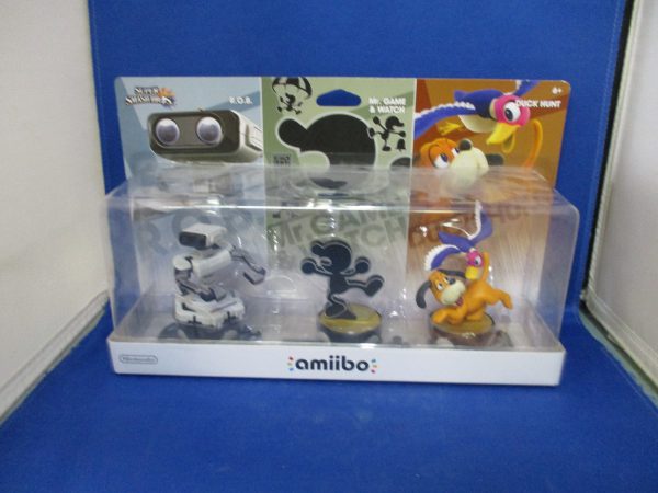 Nintendo Amiibo Super Smash Bros R.O.B., Mr. Game & Watch, Duck Hunt