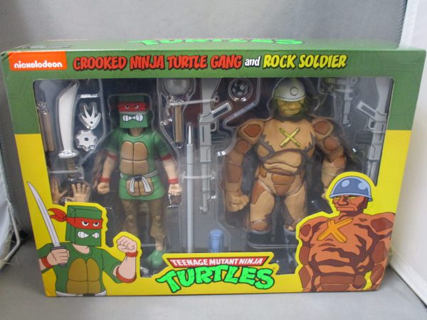 NECA TMNT Crooked Ninja Turtle Gang and Rock Soldier