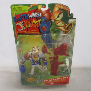 Earthworm Jim Battle Damage EWJ red accessories
