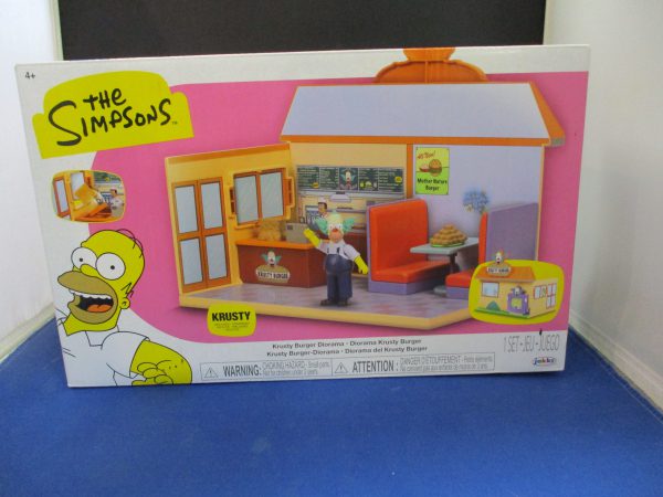 The Simpsons Krusty the Clown with Krusty Burger Diorama