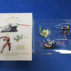 Hallmark Star Wars Collection Asajj Ventress,Anakin Skywalker & Yoda
