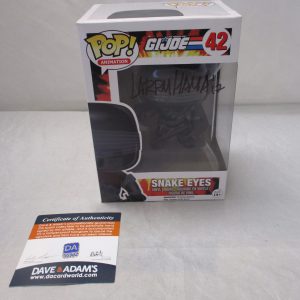 Funko Pop! Animation GI Joe #42 Snake Eyes. Signed by Larry Hama with COA