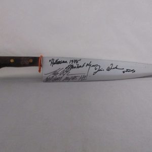 Signed Foam Prop Knife. Nick Castle, Tony Moran, Jim Winburn (R.I.P.)