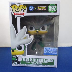 Funko Pop! Heroes Sonic The Hedgehog #592 Silver As The Green Lantern