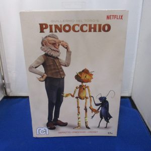 Mego Netflix Pinocchio Limited Edition Figure Set Del Toro Geppetto Cricket
