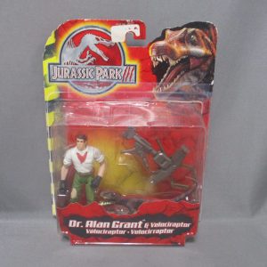 Hasbro Jurassic Park 3 Dr.Alan Grant And Velociraptor