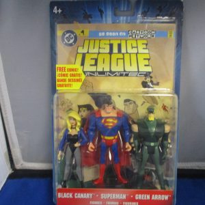 Justice League Unlimited Black Canary Superman Green Arrow 3 Pack