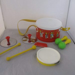 Vintage Fisher Price Marching Band Drum Set #921, 1979