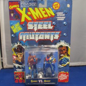 Toy Biz Marvel Diecast X-Men Steel Mutants Gambit vs Bishop