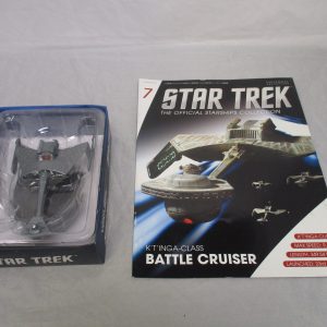Eaglemoss Star Trek K'T'Inga Class Battle Cruiser Ship & Magazine