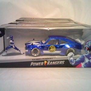 Mighty Morphin Power Rangers 1974 Mazda RX-Y-7 1:24 Scale Die-Cast Metal Vehicle with Blue Ranger